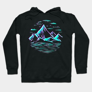 Retro Glitch Vaporwave Hiking Camping Hoodie